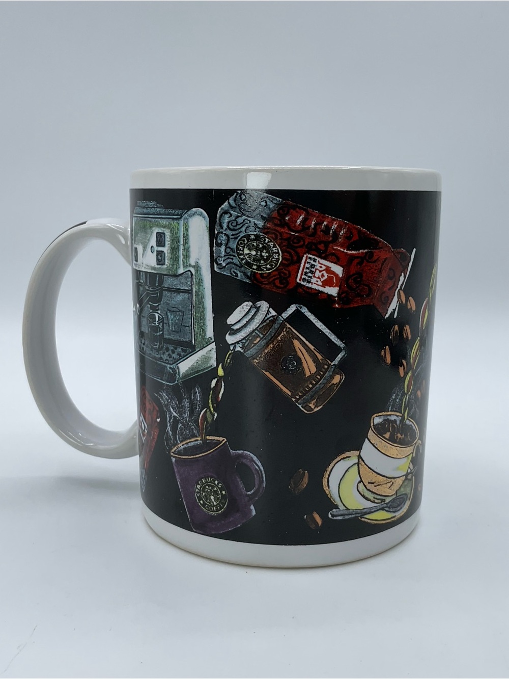 Vintage Starbucks Coffee Mug Barista Espresso Machine Design Made Thailand
